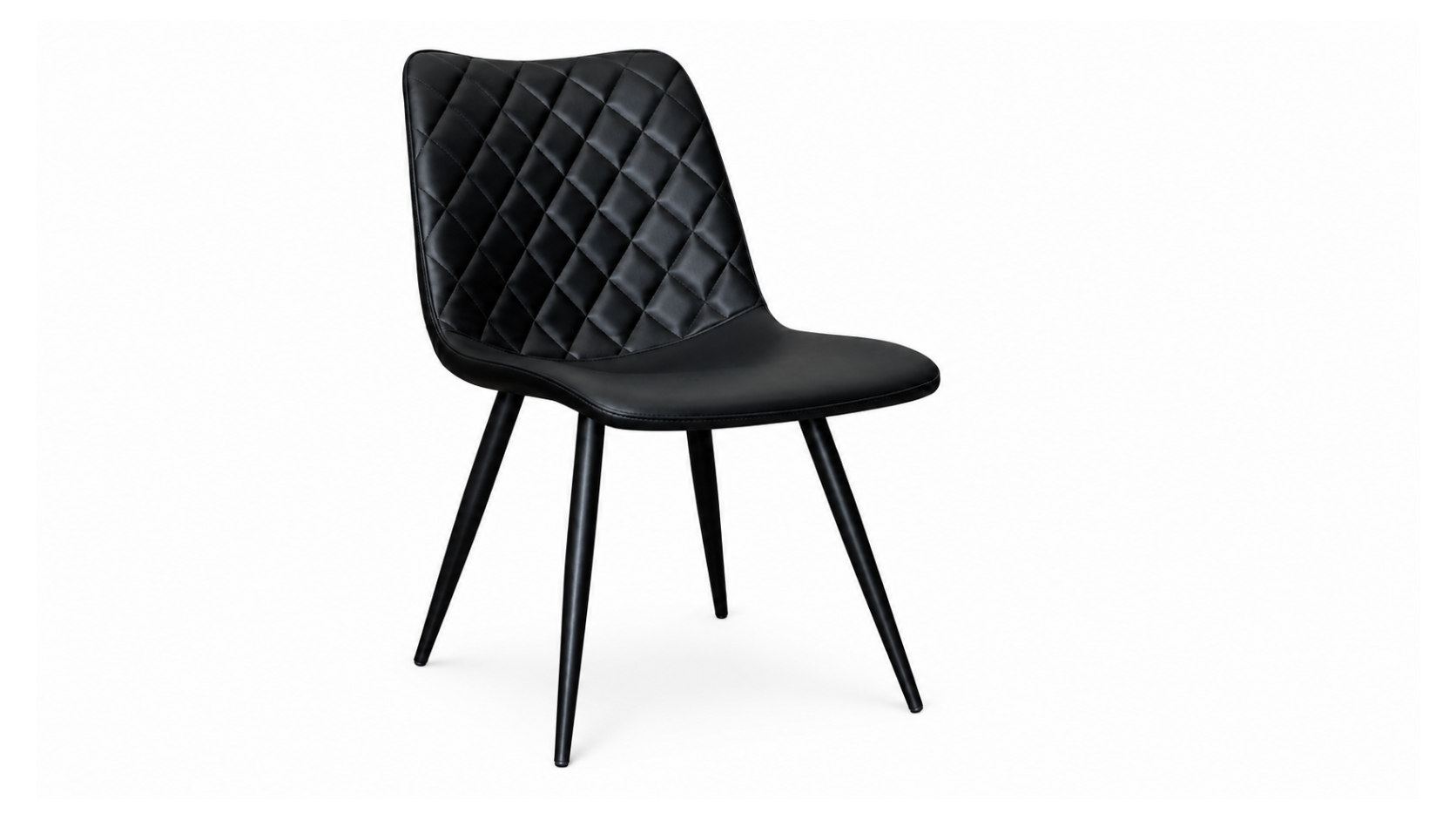 Milford Dining Chair (Black PU Leather)