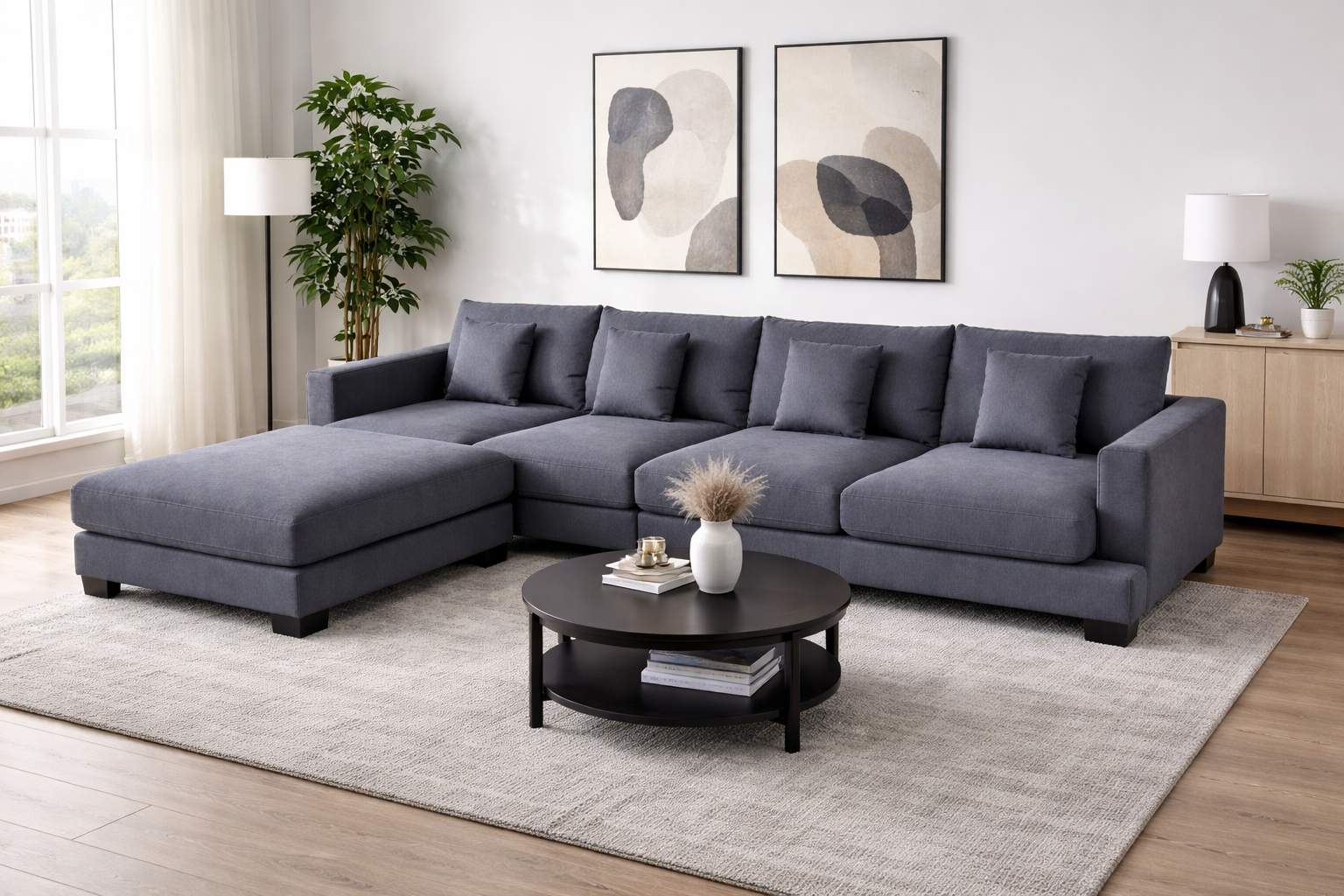 Parker 4 Seater Lounge With Ottoman