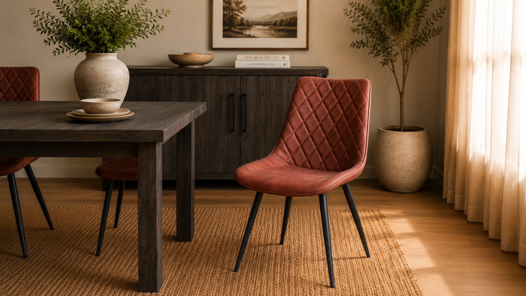 Napa Dining Chair (Tan PU Leather)