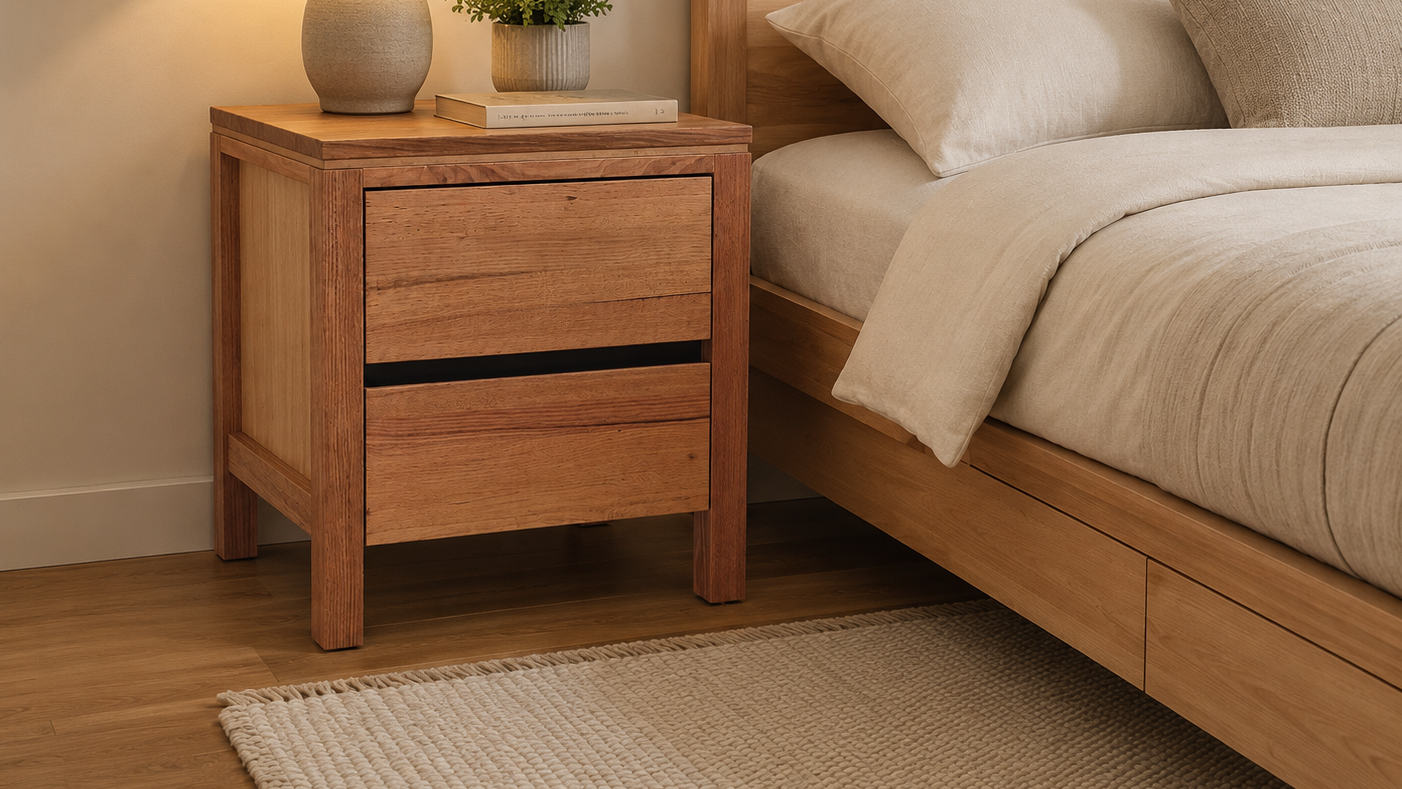 Belmont 2 Drawer Bedside Table