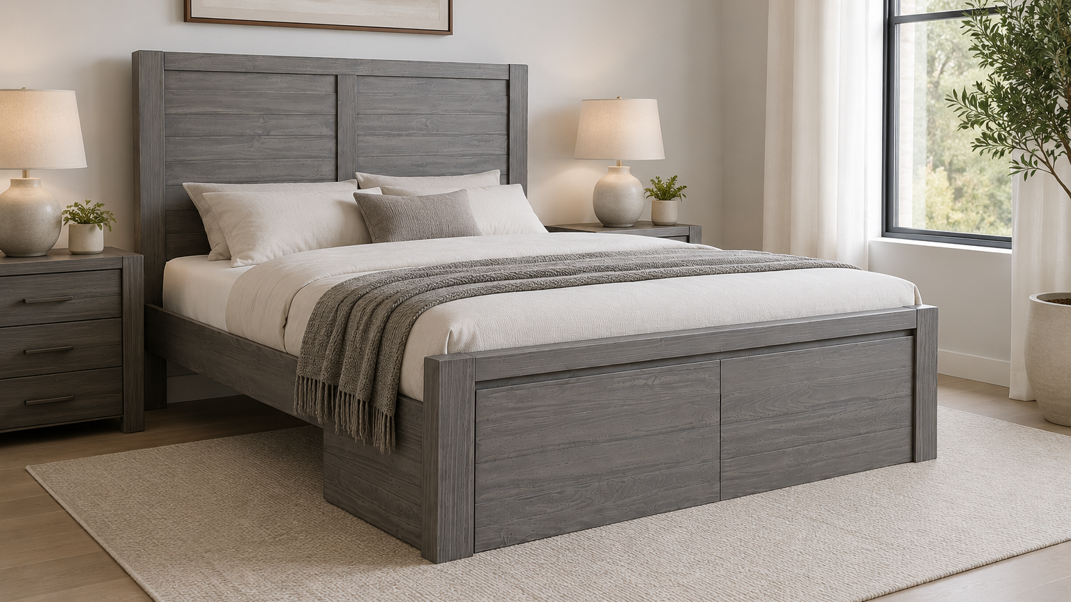 Irvine King Bed With 2 Drawers