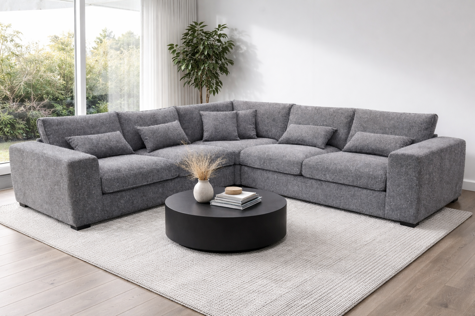 Evie Corner Lounge Graphite