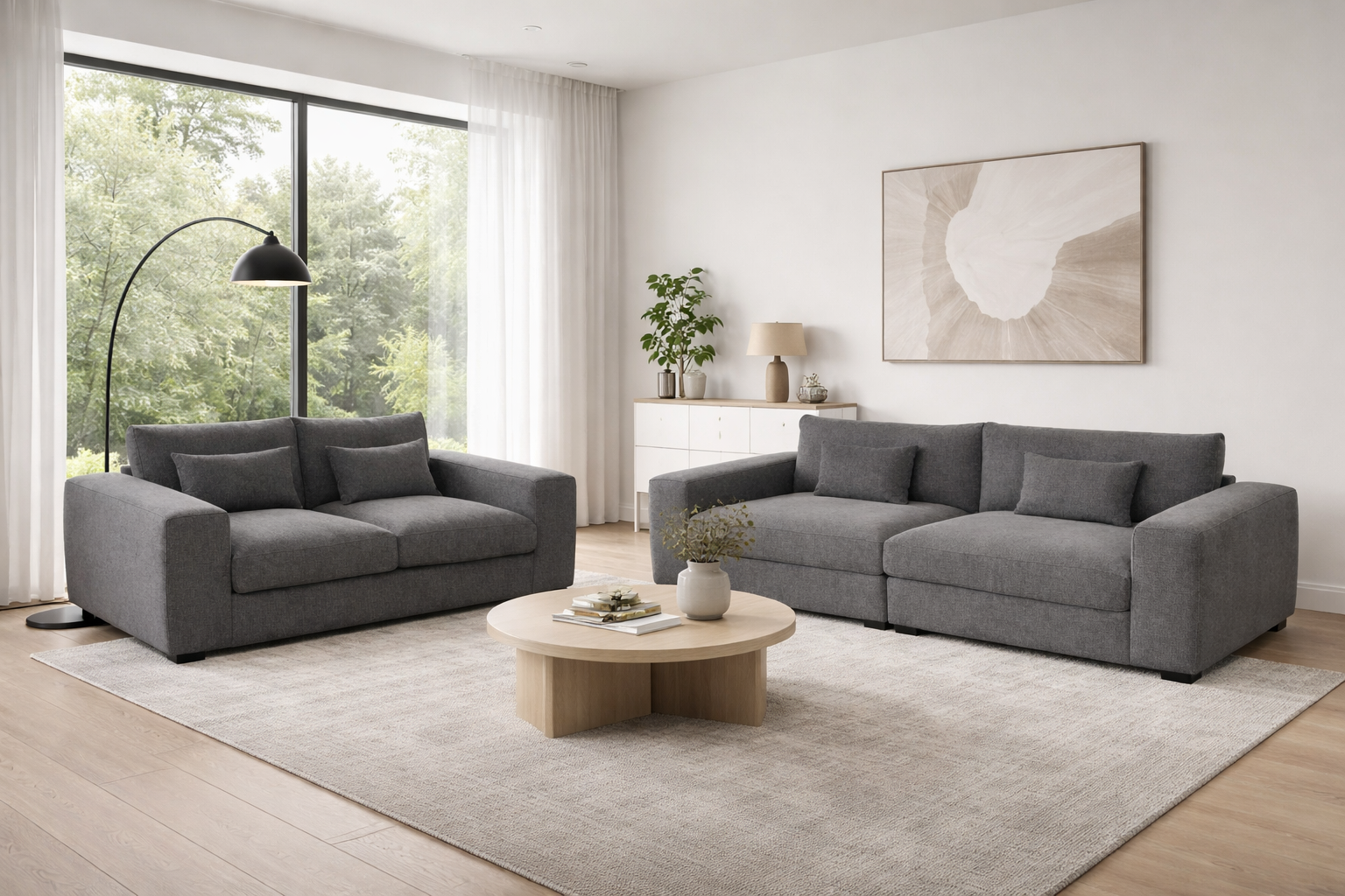Marley 2 Seater lounge Graphite