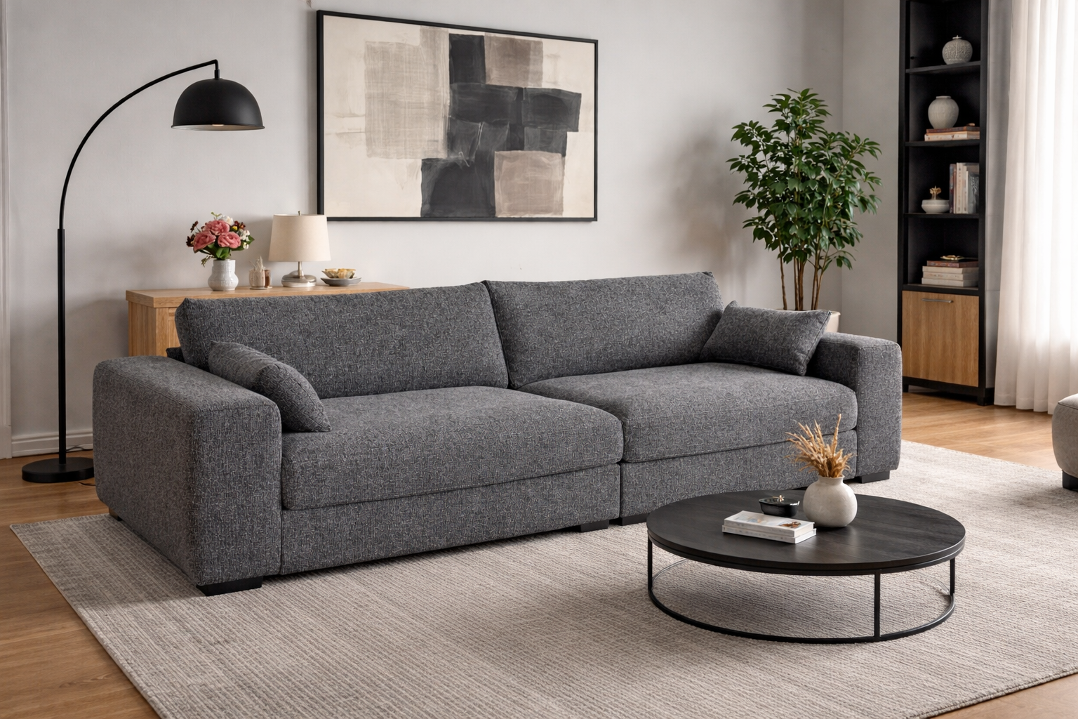 Marley 3 Seater lounge Graphite