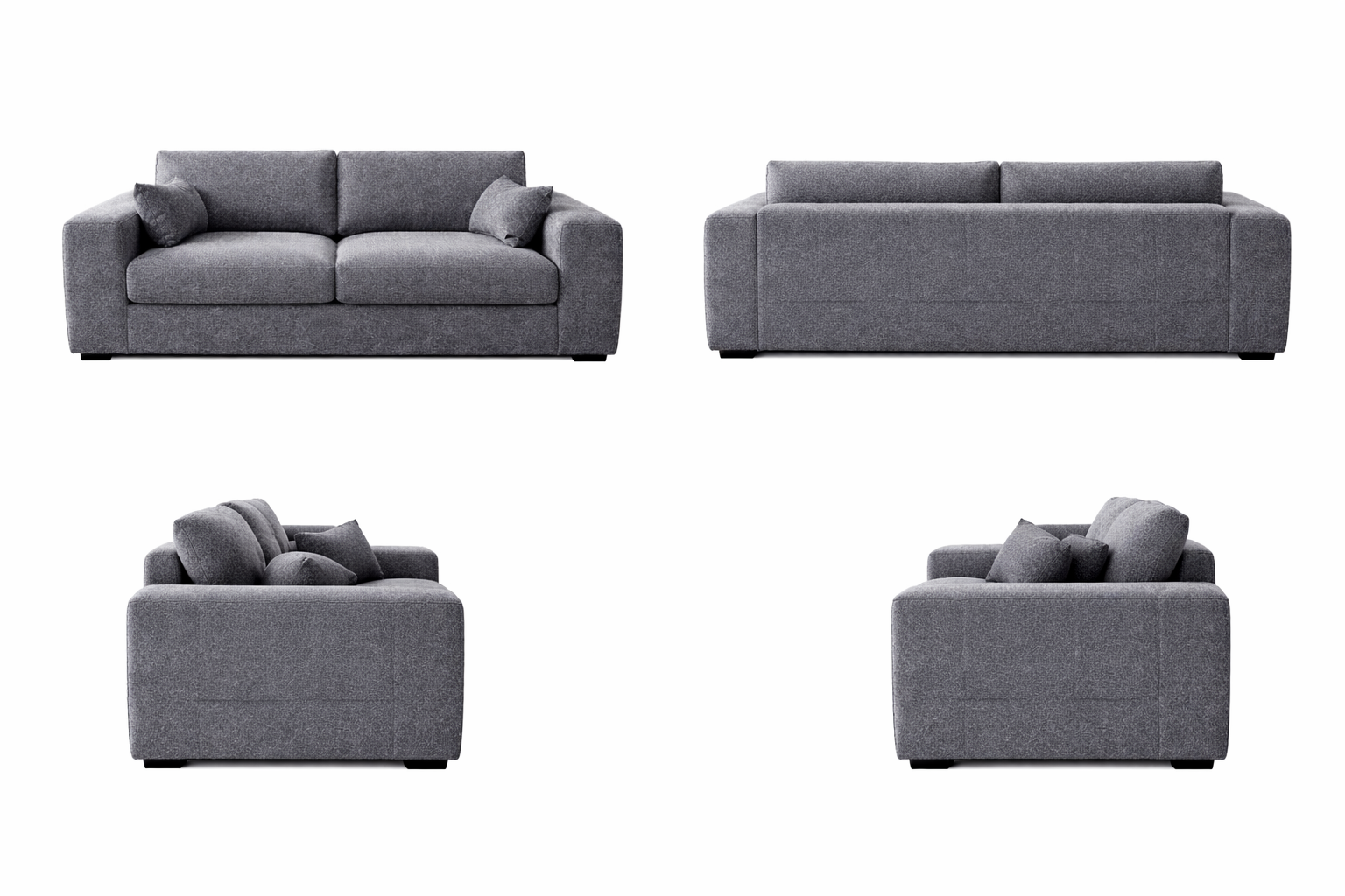 Marley 2 Seater lounge Graphite