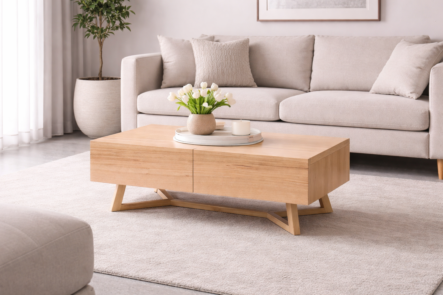 Porto 2 Draw Coffee Table