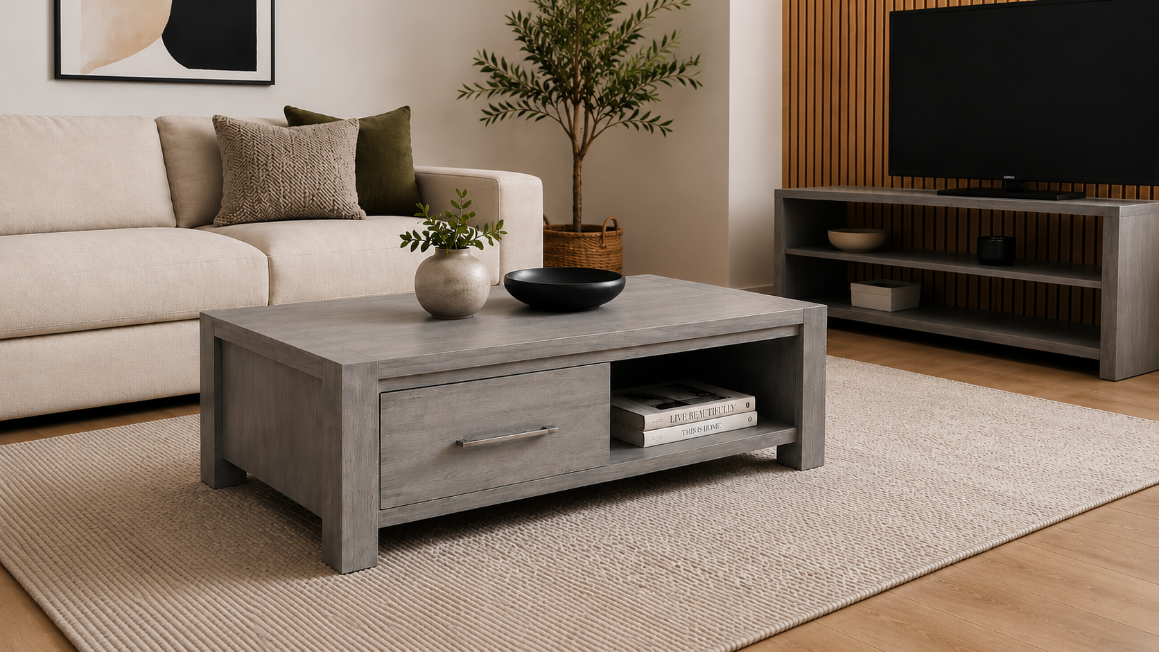 Irvine Coffee Table With Drawer