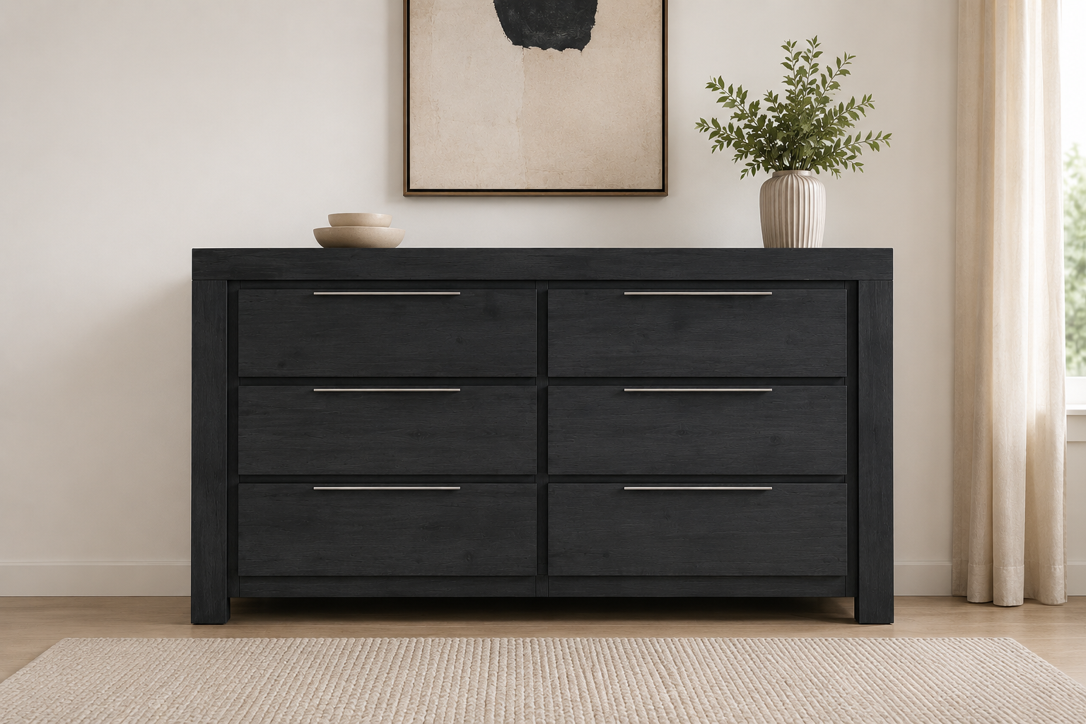 Barcelona Dresser Base (No Mirror)(Black)